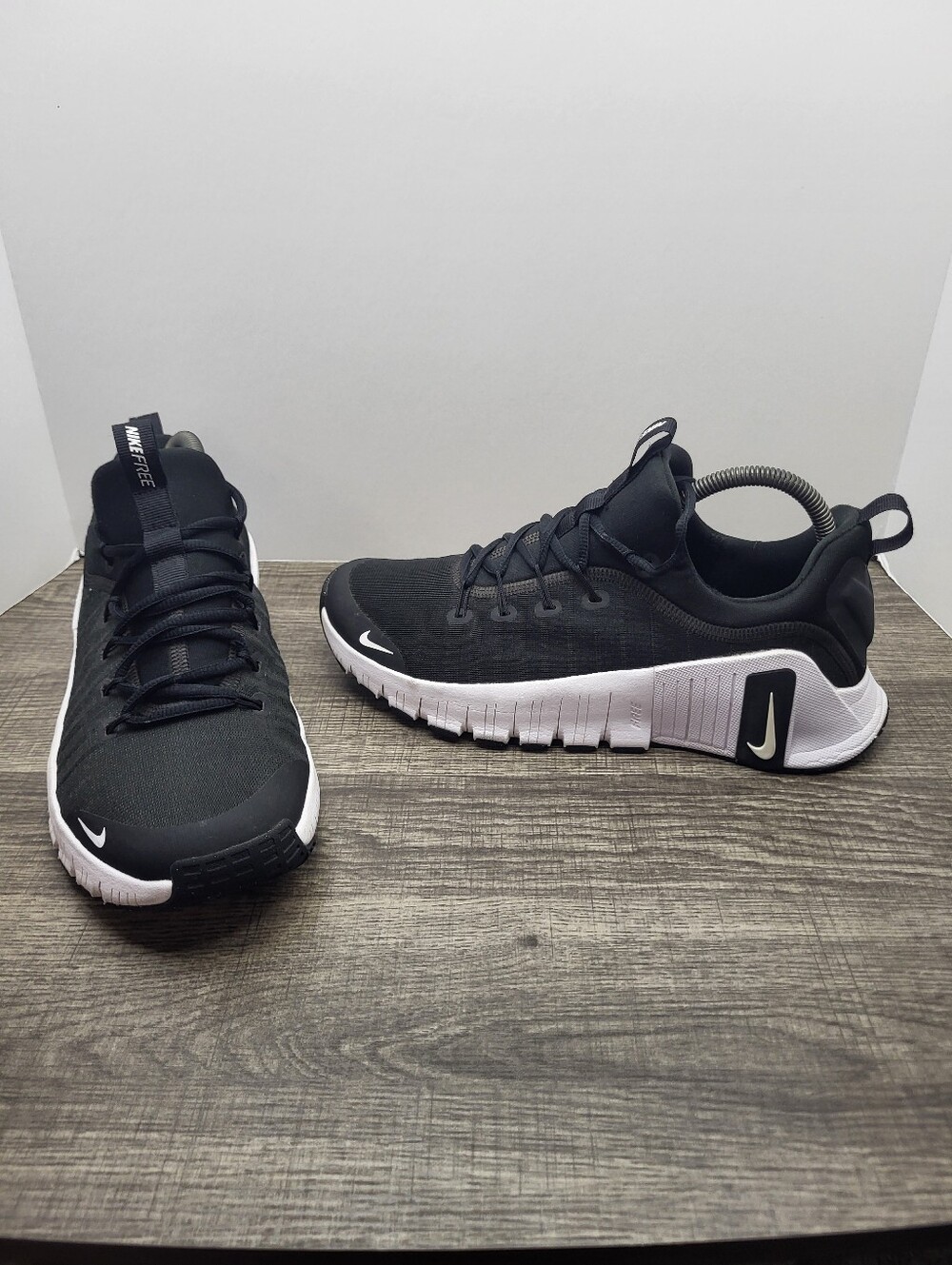Nike Free Metcon 6 Black White Training Gym Shoes FJ7126-001 Women's Size 9